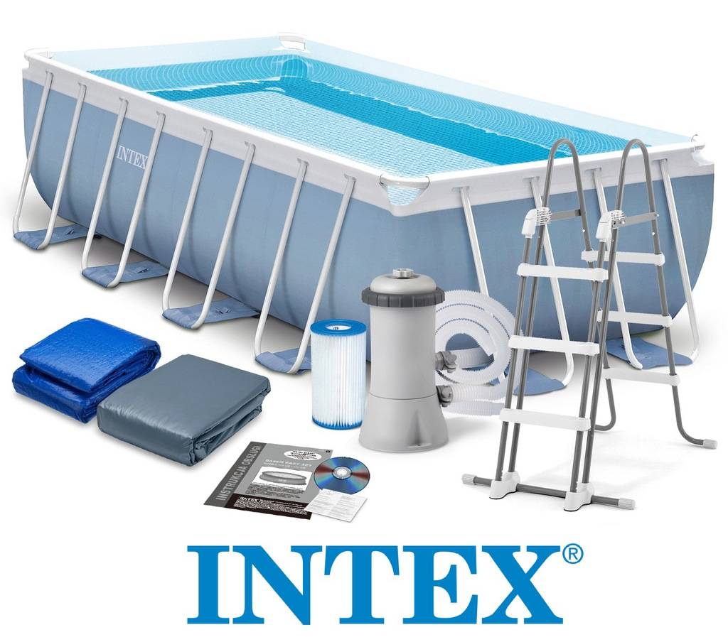 Прямоугольный бассейн фирмы intex