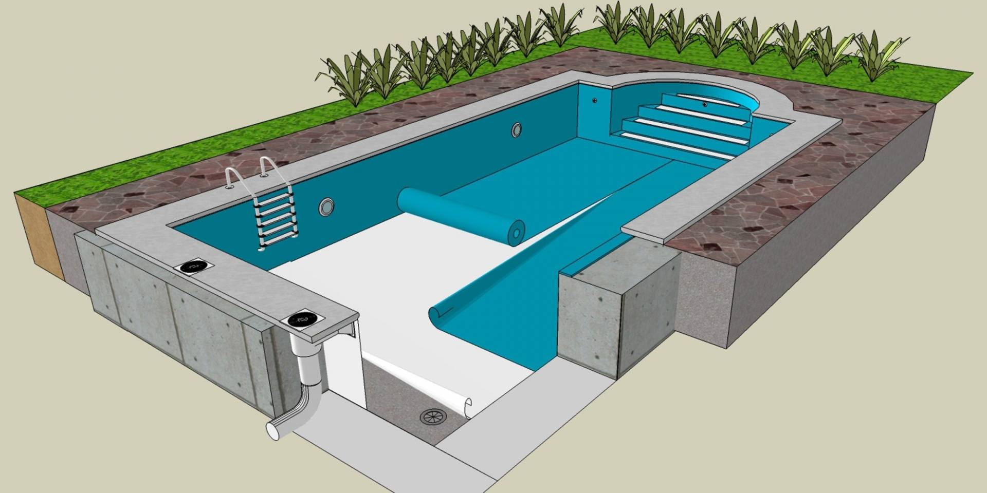 Бассейн в загородном доме: дизайн в интерьере и экстерьере