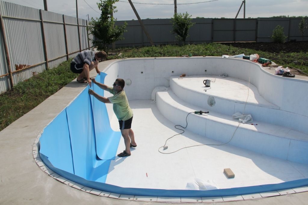 Технология установки плёнки пвх для бассейна своими руками, инструкция по монтажу