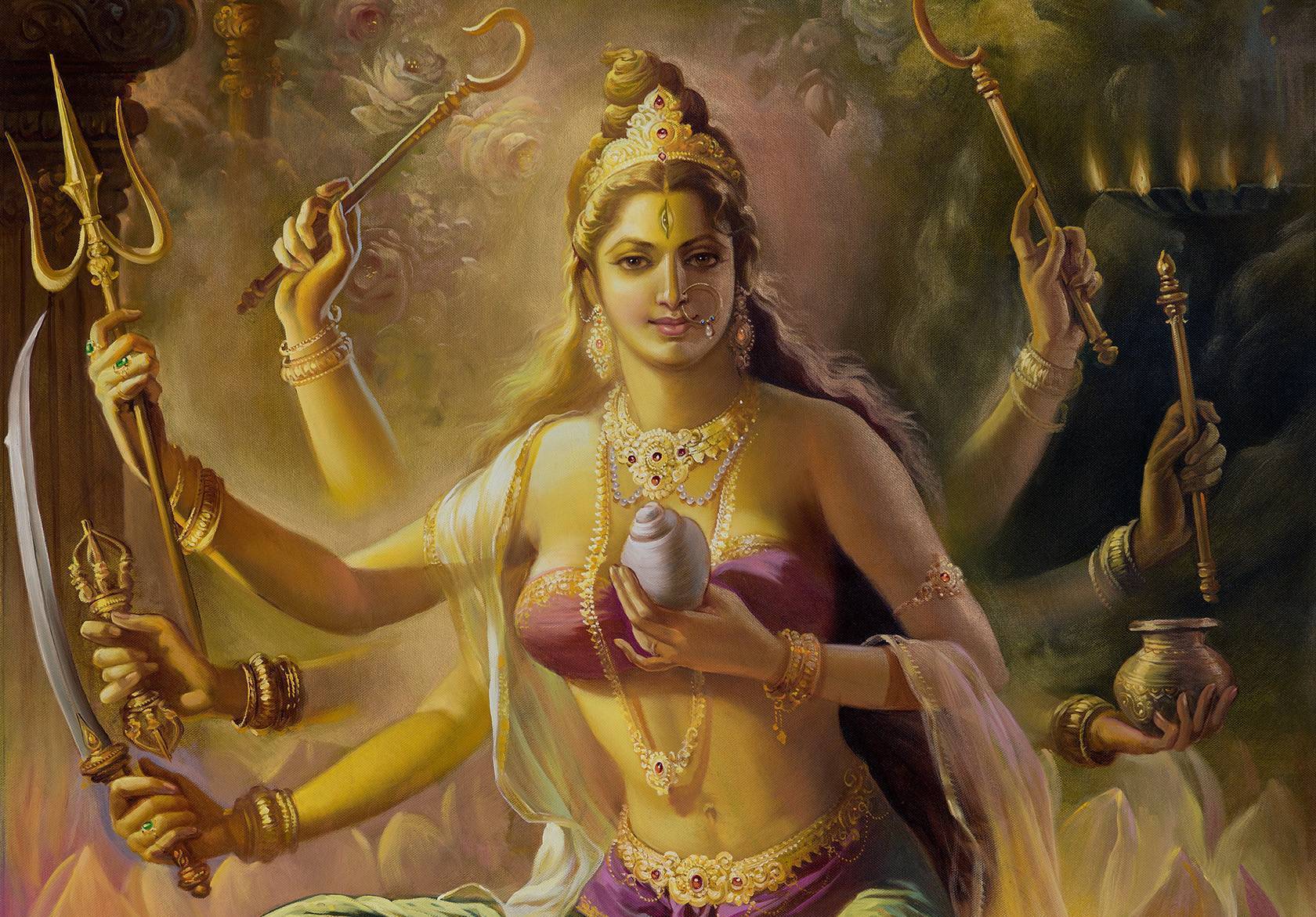 Величественная Богиня Дурга – ее мантры, образы и описания