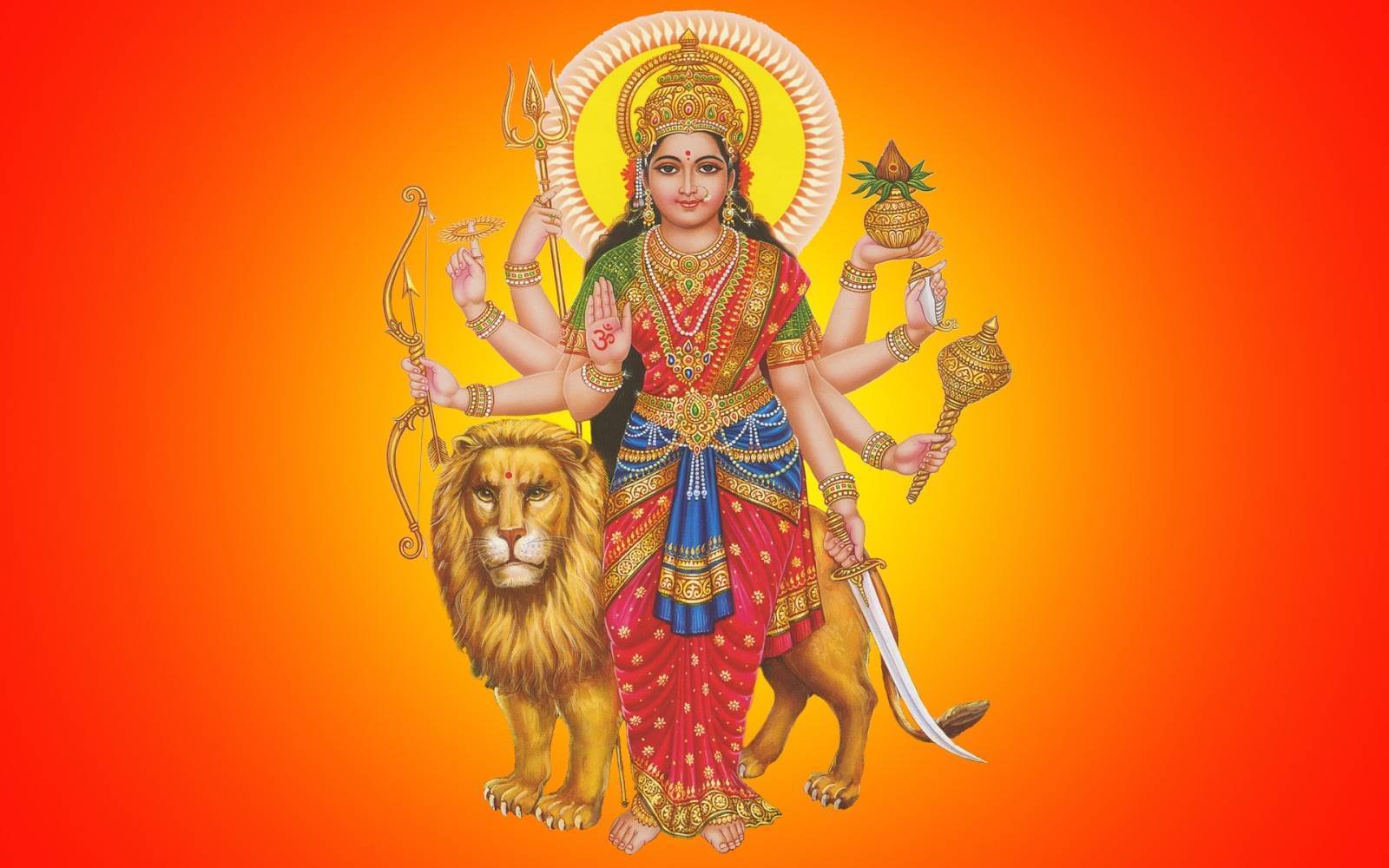 Восьмирукая индийская богиня