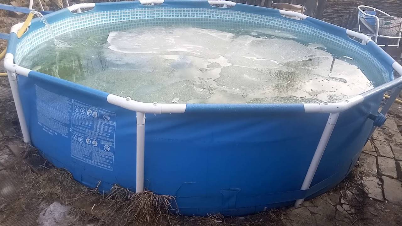 Как правильно и где хранить каркасный бассейн интекс зимой