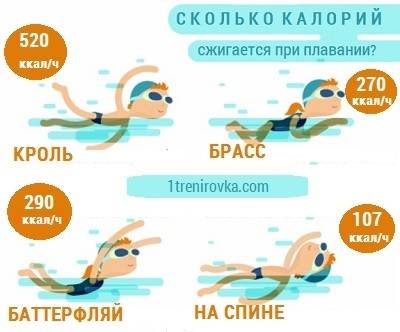 Сколько калорий сжигается при плавании в бассейне за 45 минут, за 1 час разными стилями | xn--90acxpqg.xn--p1ai