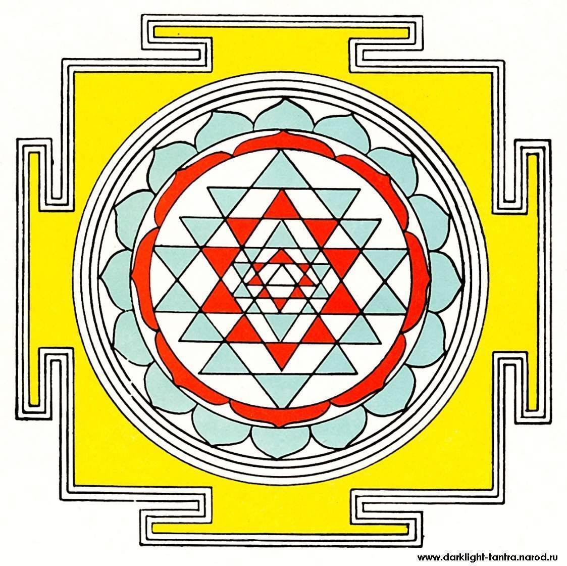 Шри янтра (трипурасундари). совершенная в трех мирах