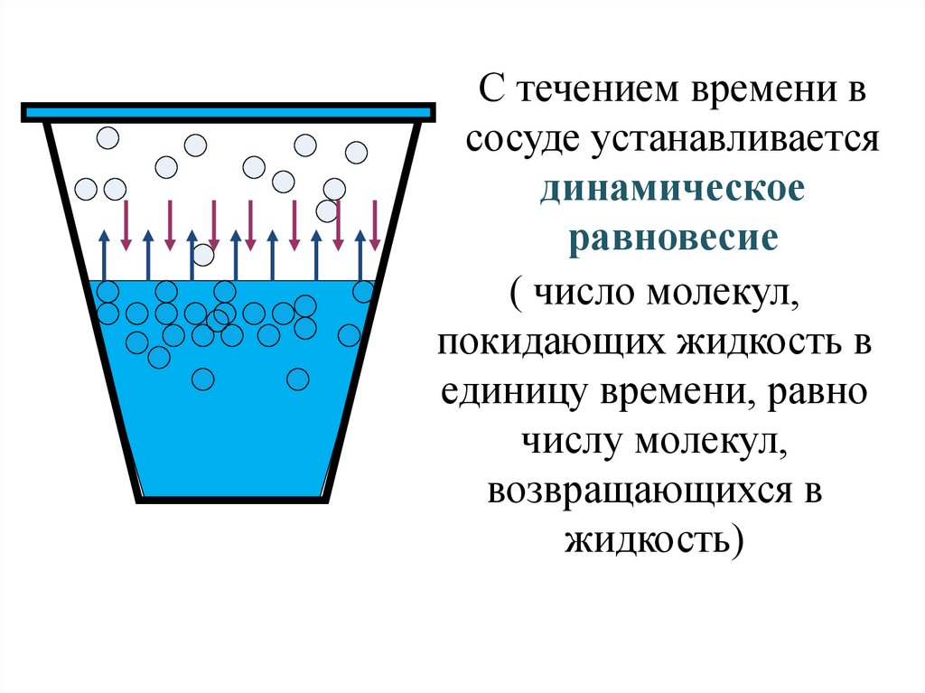 При испарении жидкости энергия. Динамическое равновесие. Насыщенный пар динамическое равновесие. Поглощение энергии при испарении. Динамическое равновесие это в физике.