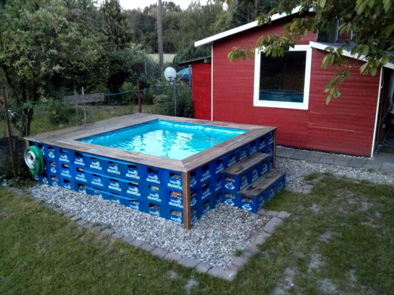 Как построить бассейн на даче своими руками дешево и быстро: 70 фото бюджетных вариантов из подручных материалов