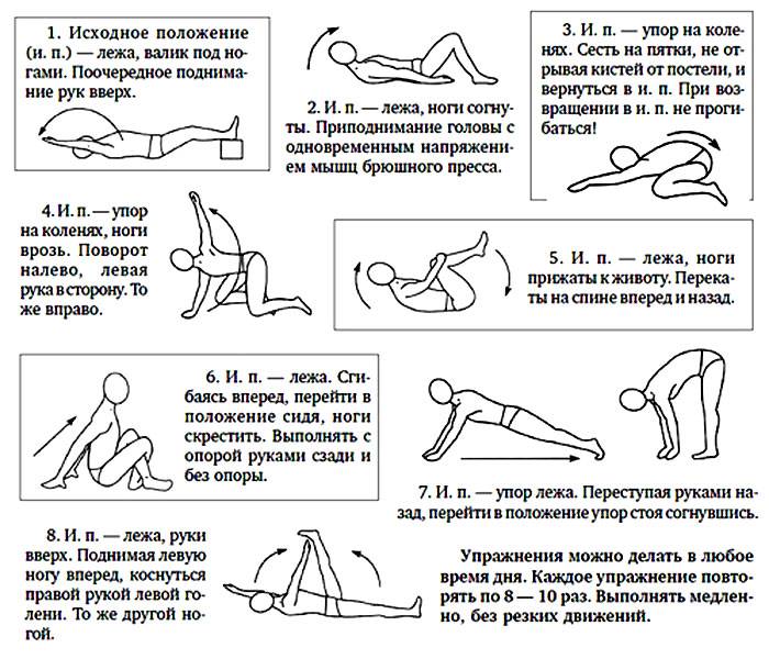Упражнения при остеохондрозе поясничного отдела позвоночника: гимнастика для спины, комплекс, физкультура