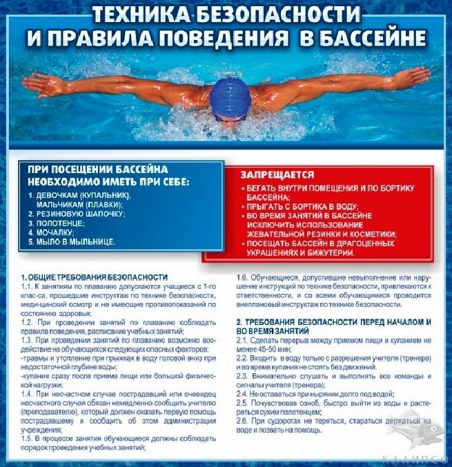 Правила поведения в бассейне: требования к посещению, советы и рекомендации