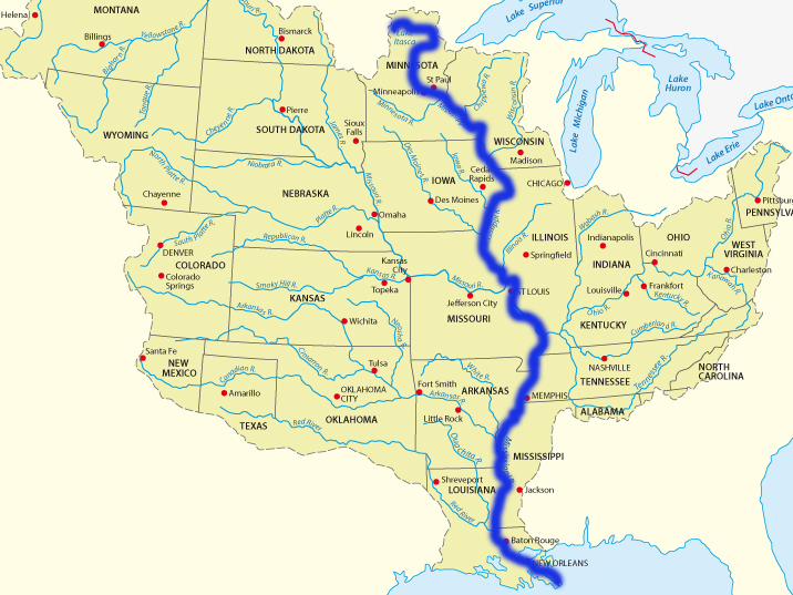 Река миссури  положение притока миссисипи, направление, притоки и исток, длина и ширина, бассейн, описание крупной водной артерии северной америки