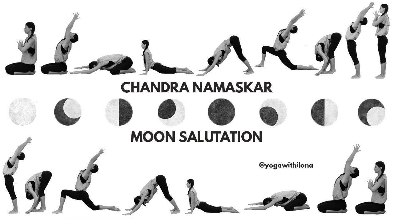 Чандра намаскар 2021 - комплекс упражнений приветствие луне