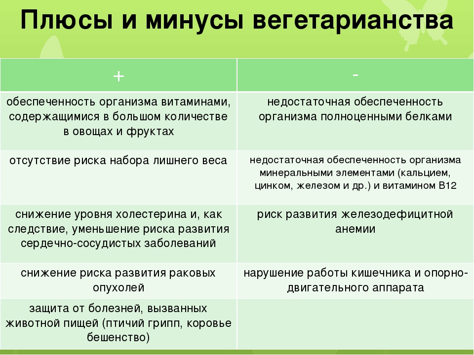 Вред и польза вегетарианства - medside.ru