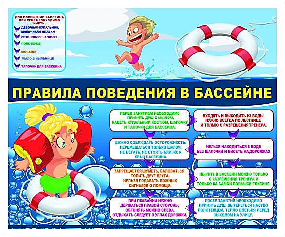Поведение в бассейне в воде, фото / правила поведения на воде в бассейне с тренером, видео-инструкция