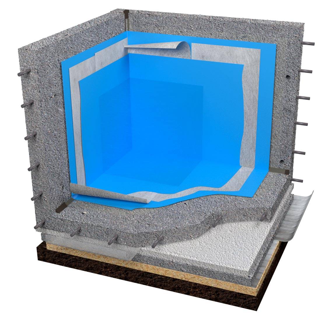Гидроизоляция бетонного бассейна изнутри под плитку своими руками
