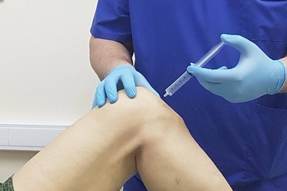 Внутрисуставная блокада коленного сустава