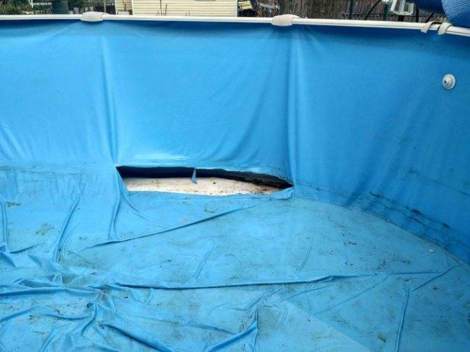 Как и чем в домашних условиях можно заклеить каркасный бассейн?
