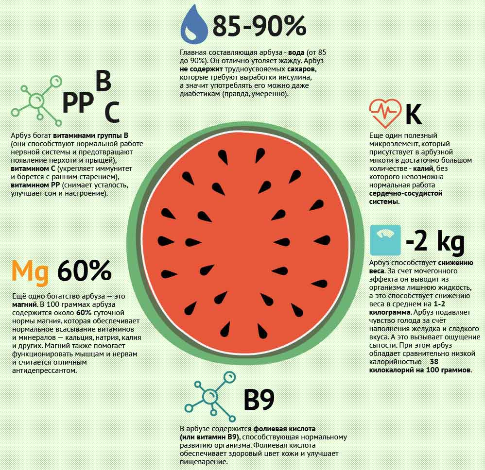 Калорийность арбуза, сколько можно есть в сутки при похудении