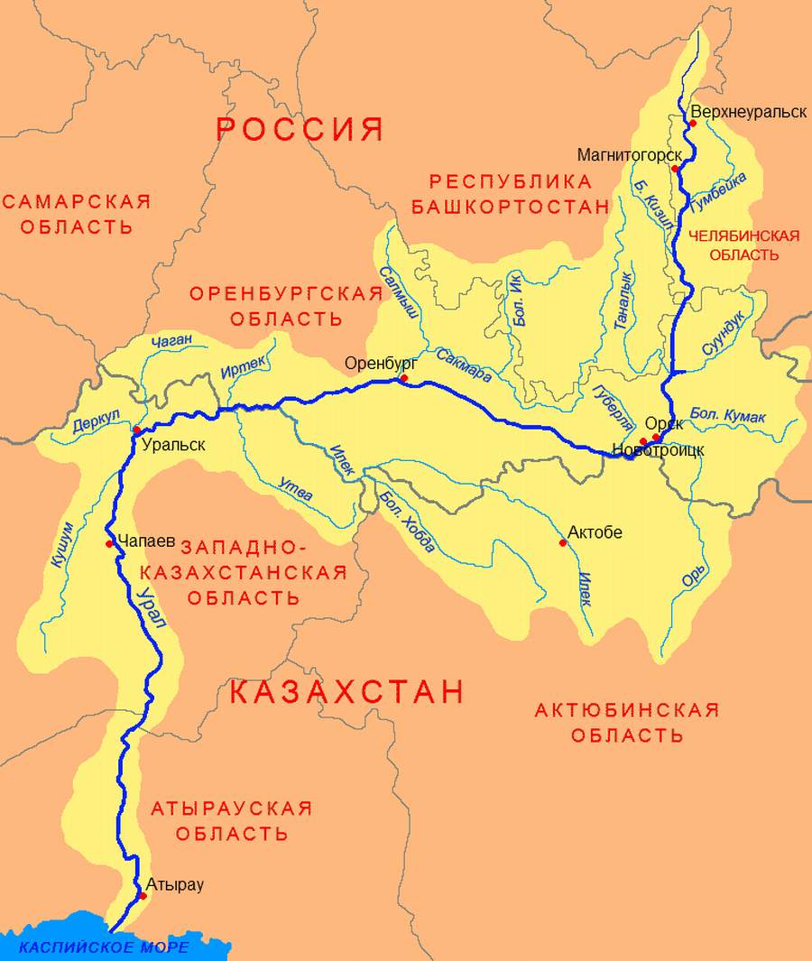 Урал ️ географическое положение, общая протяженность и ширина территории