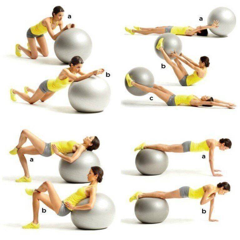 Упражнения на фитболе для похудения - занятия с гимнастическим мячом для снижения веса