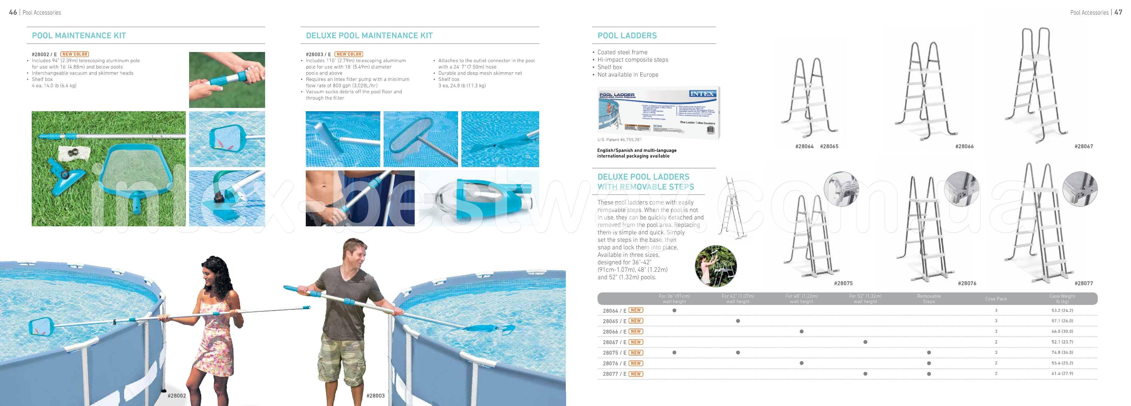 Обзор моделей лестниц для бассейна Intex, инструкция по установке
