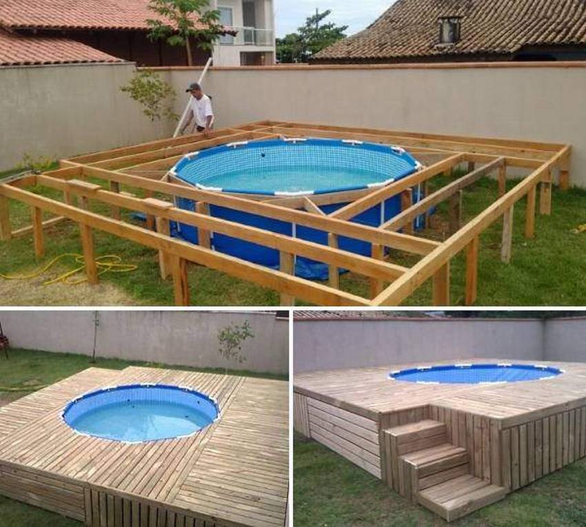Оригинальное, прочное, долговечное сооружение — деревянный бассейн