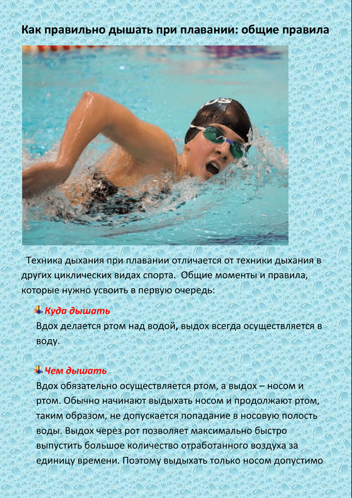 Основы правильного дыхания в плавании | школа плавания "полное погружение"