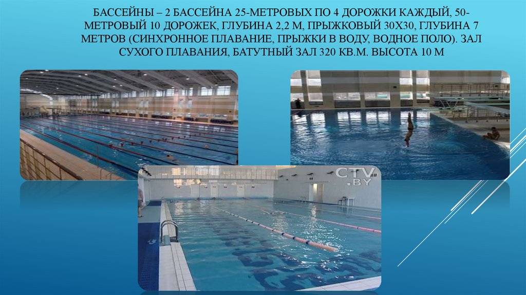 Ширина дорожки в бассейне 25 метров снип